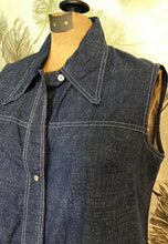 Load image into Gallery viewer, 1960’s Cotton Denim Dress with Zip Pockets
