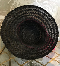 Load image into Gallery viewer, Black &amp; Pink Sun Hat
