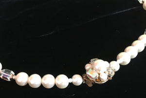 Faux Pearl and Acrylic Bead Necklace