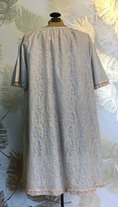 1950’s Pale Blue and Taupe Lounge Robe