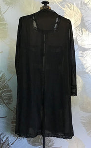 Vanity Fair Black Peignoir Robe