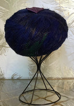 Load image into Gallery viewer, Blue &amp; Purple Pillbox Hat
