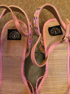 1970’s Pink Weave Wedge Sandals