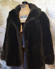 Load image into Gallery viewer, Dark Brown Faux Fur Capelet
