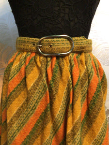 60’s Bright Stripe Wool Skirt