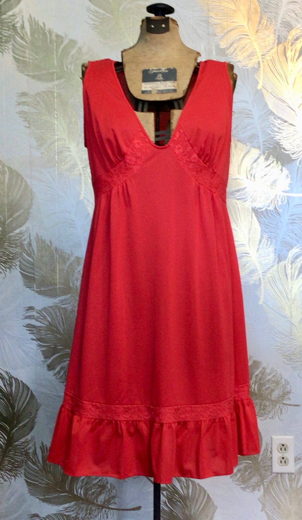 Red 1960’s Shadowline Nightgown