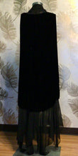 Load image into Gallery viewer, 1920’s Black Velvet Cocoon Cape
