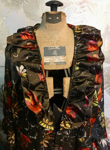 Brown Floral Ruffle Robe