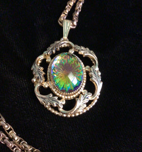60’s Glass Pendant Necklace