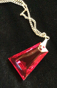 Red Prism Pendant Necklace