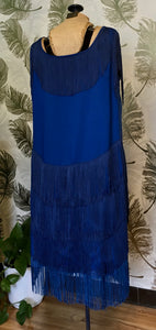 Blue on Blue Fringe Dress