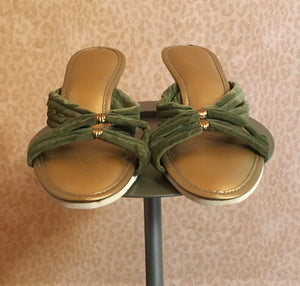 60’s Velvet Slipper Sandals