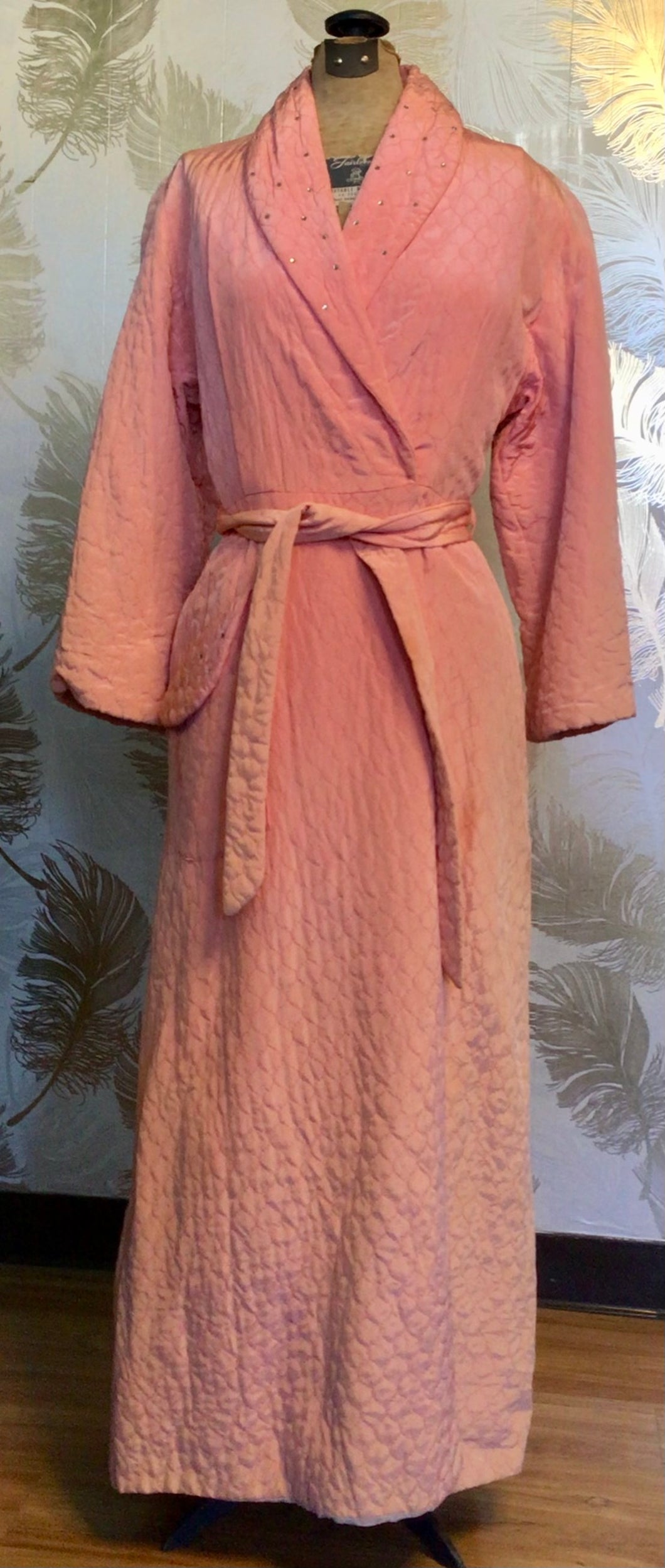 Quilted Rhinestone Dressing Gown