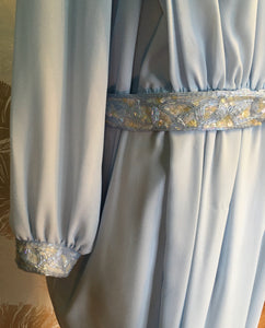 Pale Blue Beaded Dress