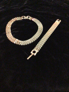 Wide Link Choker & Bracelet Set