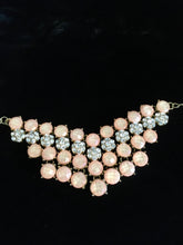 Load image into Gallery viewer, Peach Lucite &amp; Rhinestone Necklace
