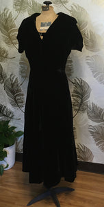 Black Velvet A-Line Dress