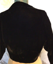 Load image into Gallery viewer, 50’s Black Velvet Bolero Jacket
