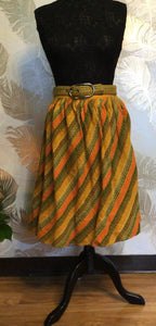 60’s Bright Stripe Wool Skirt