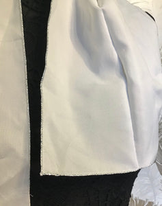 White Scarf With Silver Edging