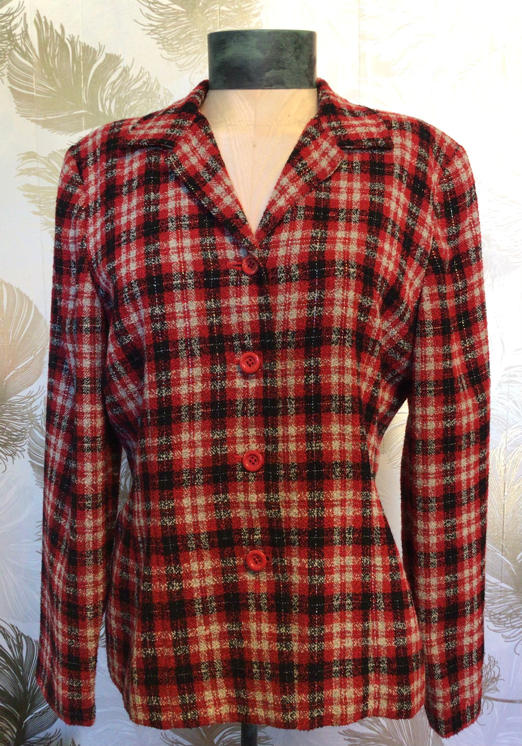 Red Plaid Leslie Fay