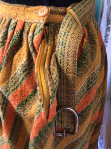 60’s Bright Stripe Wool Skirt
