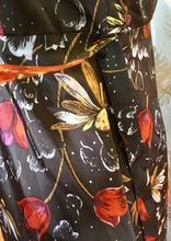 Load image into Gallery viewer, Brown Floral Ruffle Robe
