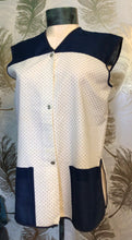 Load image into Gallery viewer, Blue and White Smock Top

