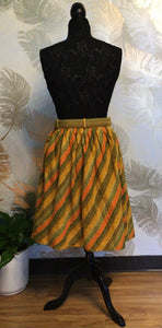 60’s Bright Stripe Wool Skirt