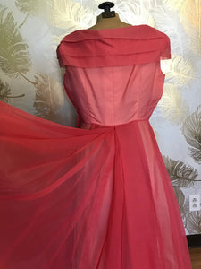 Pink 50’s Floor Length Party Dress