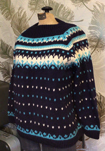 Blue Fair Isle Sweater