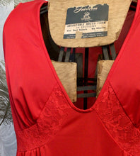 Load image into Gallery viewer, Red 1960’s Shadowline Nightgown
