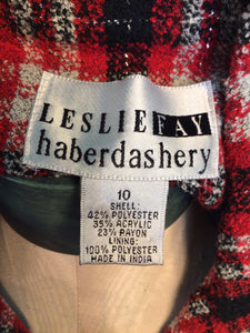 Red Plaid Leslie Fay