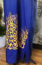 Load image into Gallery viewer, Blue &amp; Gold Caftan
