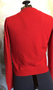 1960’s Red Orlon Acrylic Sweater