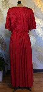 Red Full Length Dress
